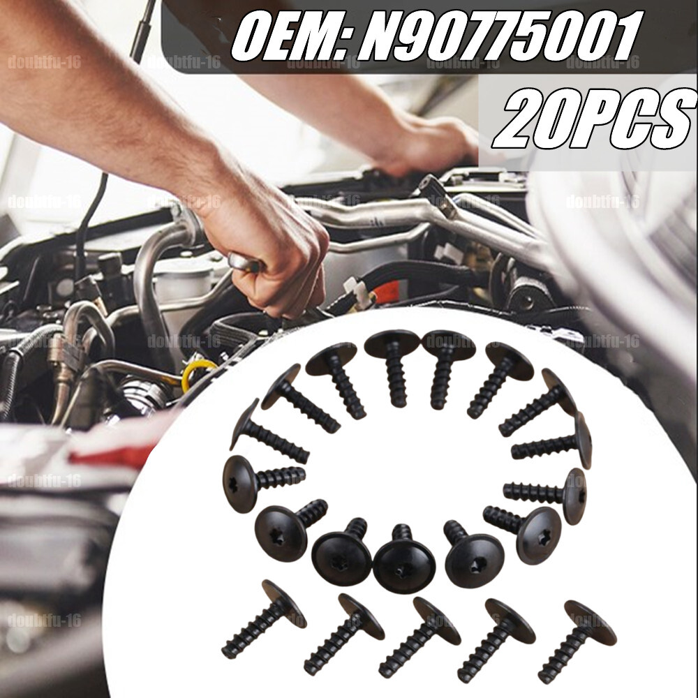 20x Fender Liner Screw Splash Guard Screws For VW Audi N90775001 T25 Torx Drive