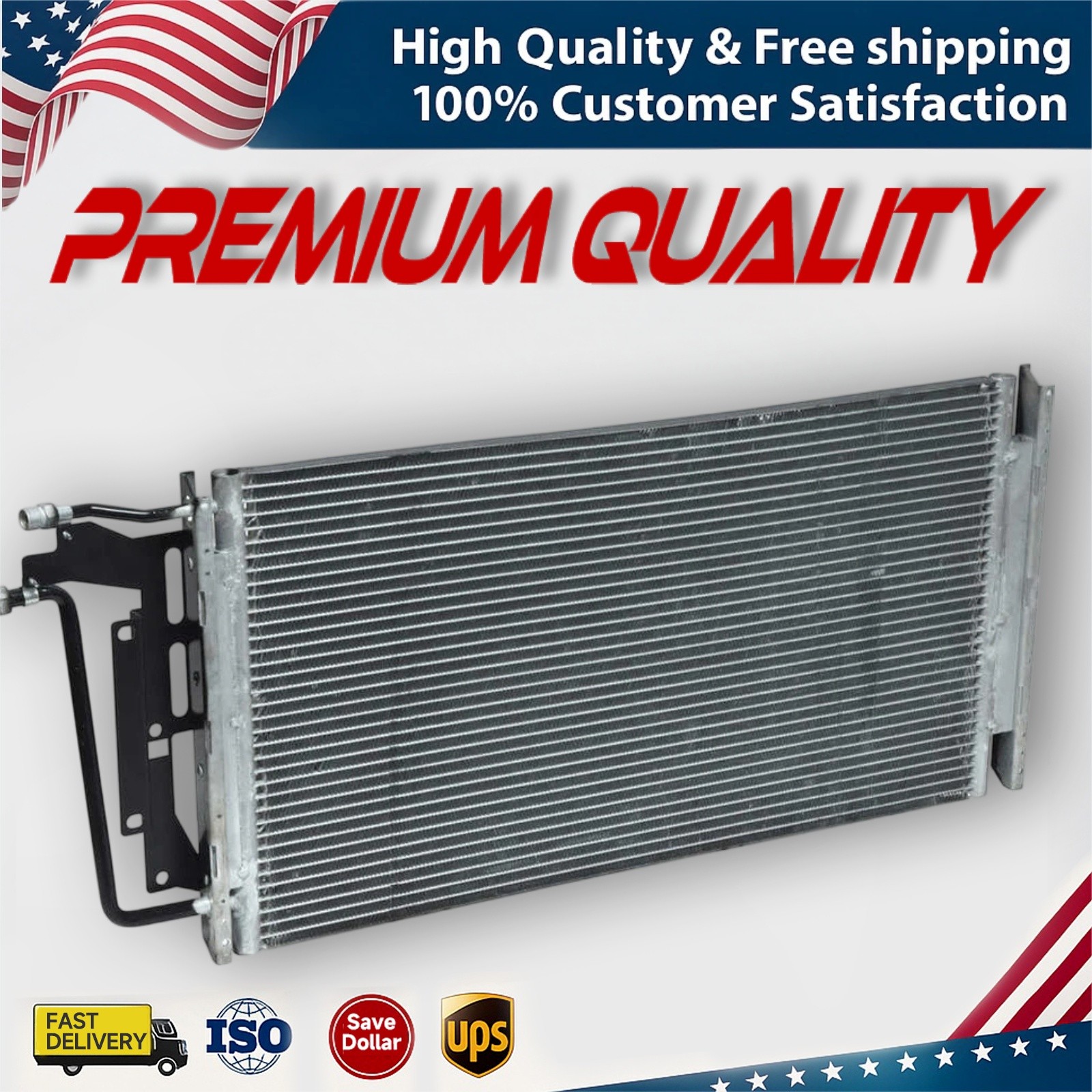 4163 Condenser for Chevy G10 1983-91 G20 1983-91 G30 1983-91 4.1L 4.3L 5.0L 5.7L