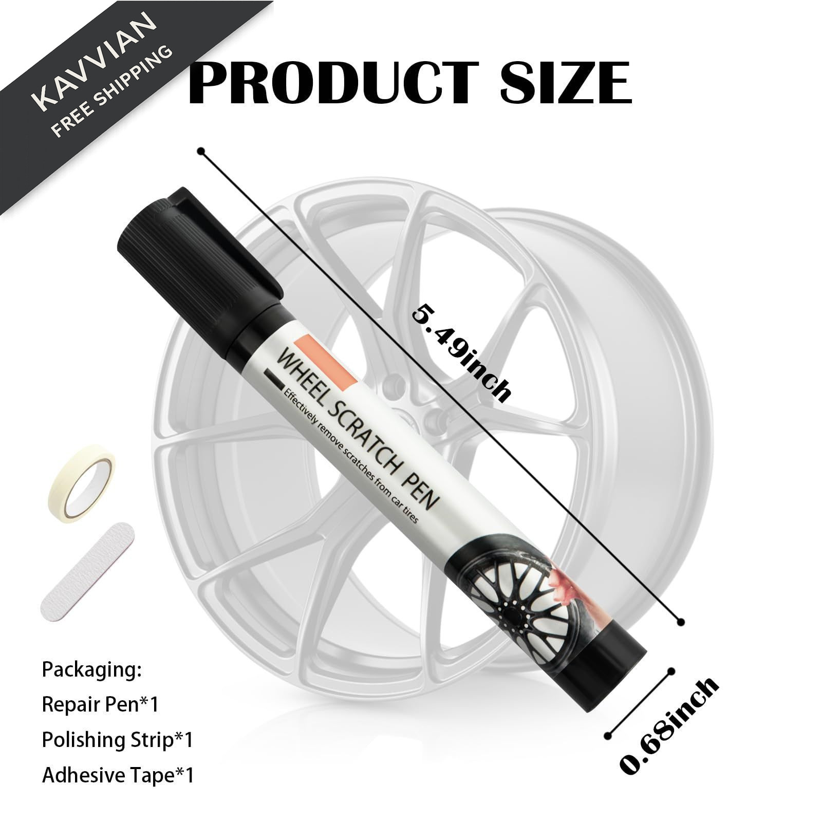 Touch Up Paint for Cars,Professional Rim Paints 1 Count (Pack of 1), Black