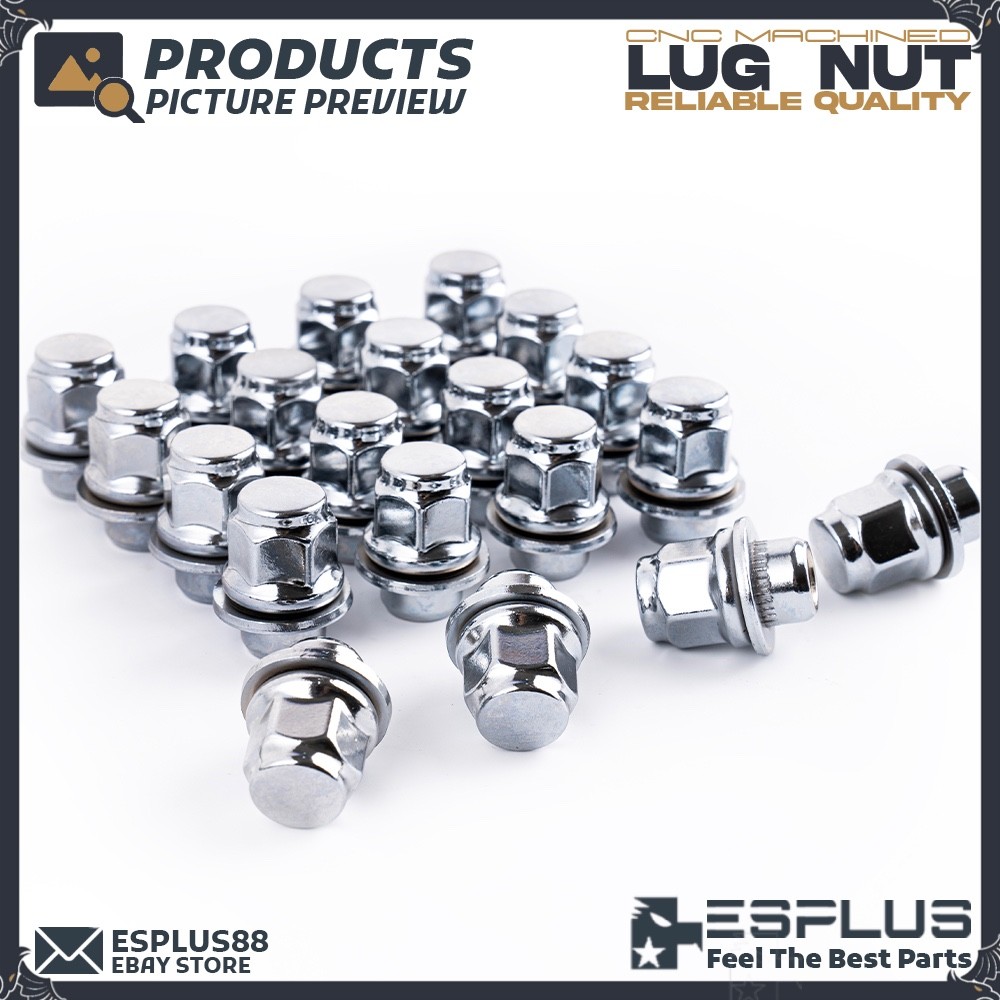 [20] Chrome INFINITI OEM Factory Style 12X1.25 Mag/Flat Seat Lug Nuts