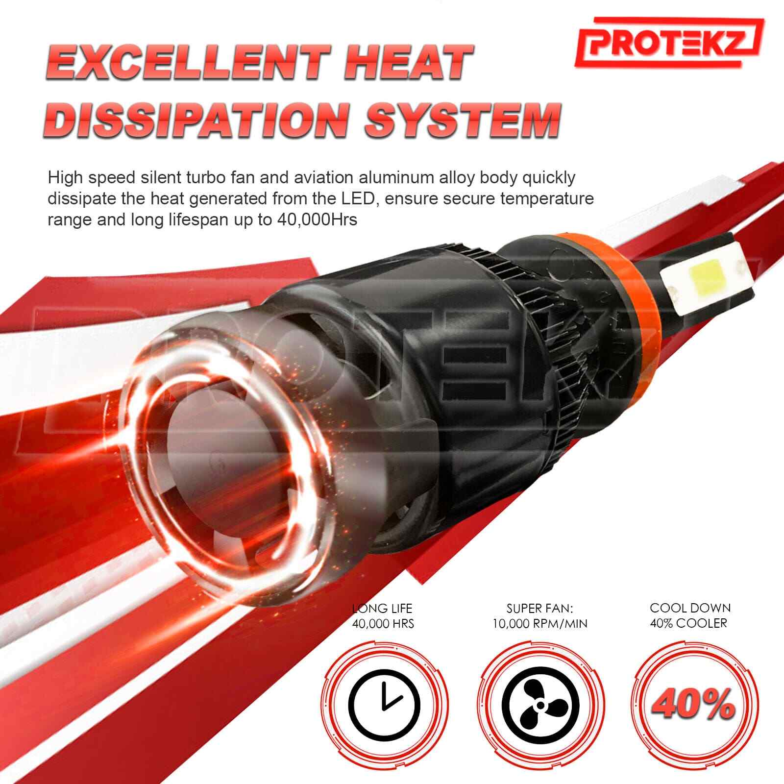 2X 110W 20000LM LED Phare de voiture Headlight KIT Ampoule H1 6500K Blanc LD972