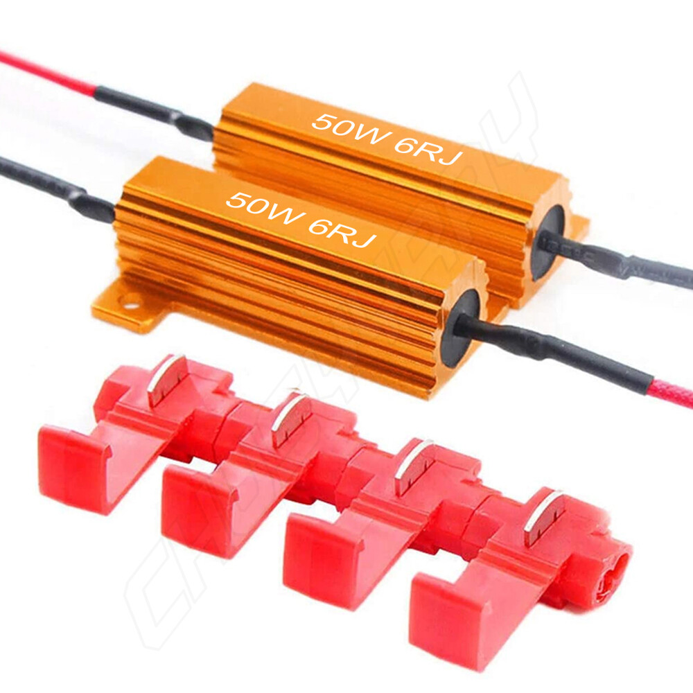 Dos resistencias de carga de 50W 6ohmKit Stop Flicker Error Code y CANBUS Fix 2x