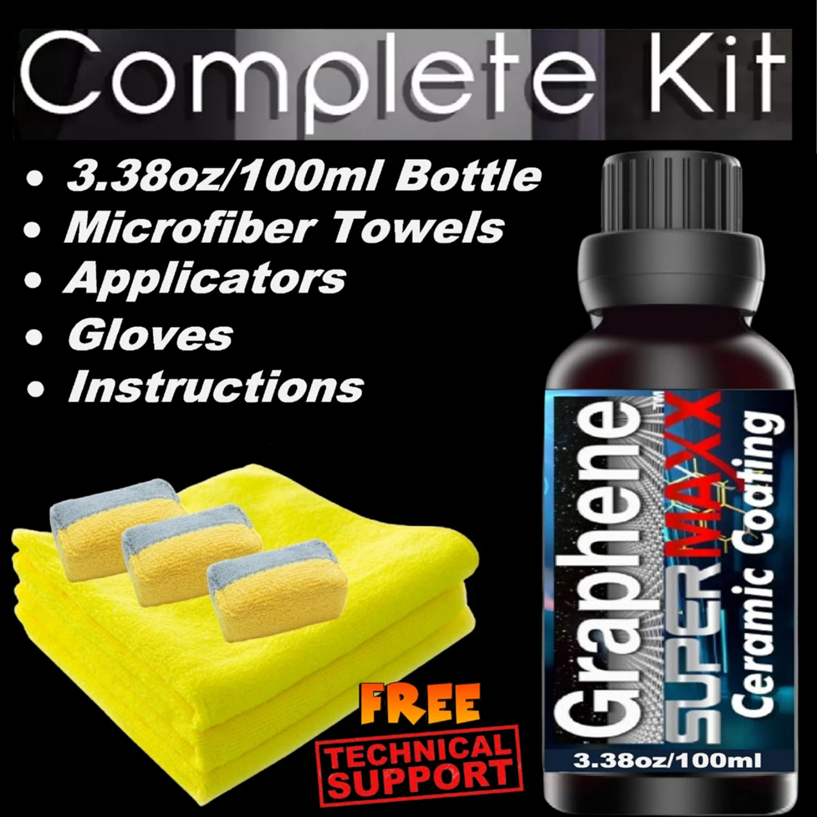 “GRAPHENE” 10 YEAR TRICURE CERAMIC CAR COATING “PAINT PROTECTION” – 3.38OZ/100ML