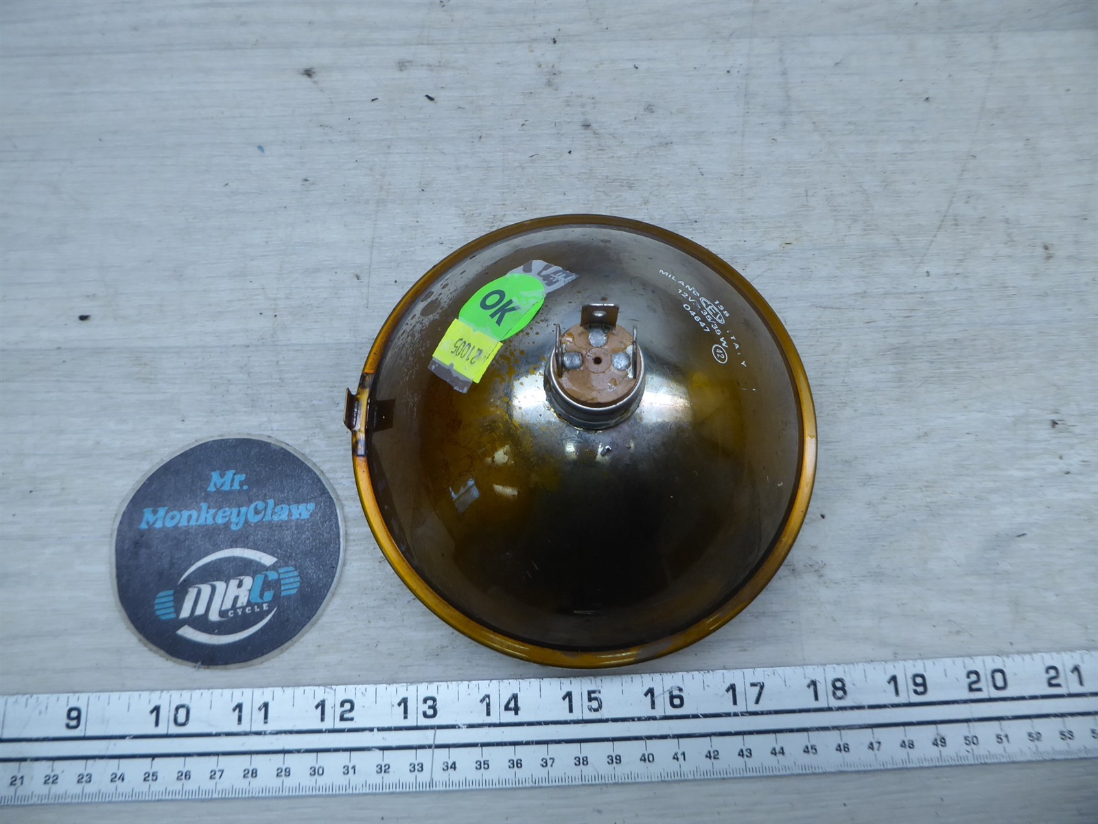 1975 AMF Harley SX 125 S21005. CEV sealed beam headlight