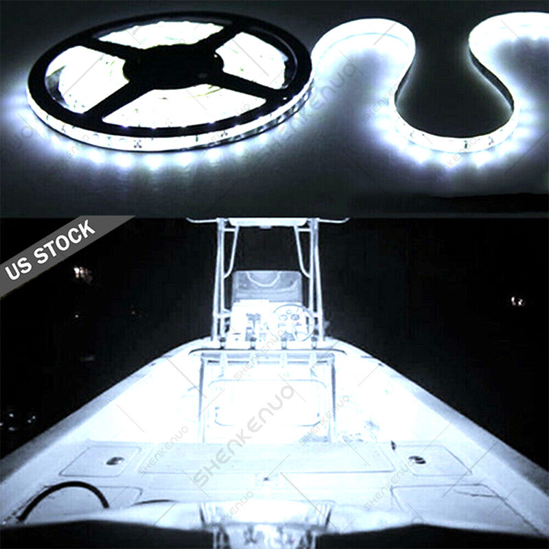 16ft Cool White 2835 Super Bright Waterproof LED Strip Light DC12V 5A W/5M Tape