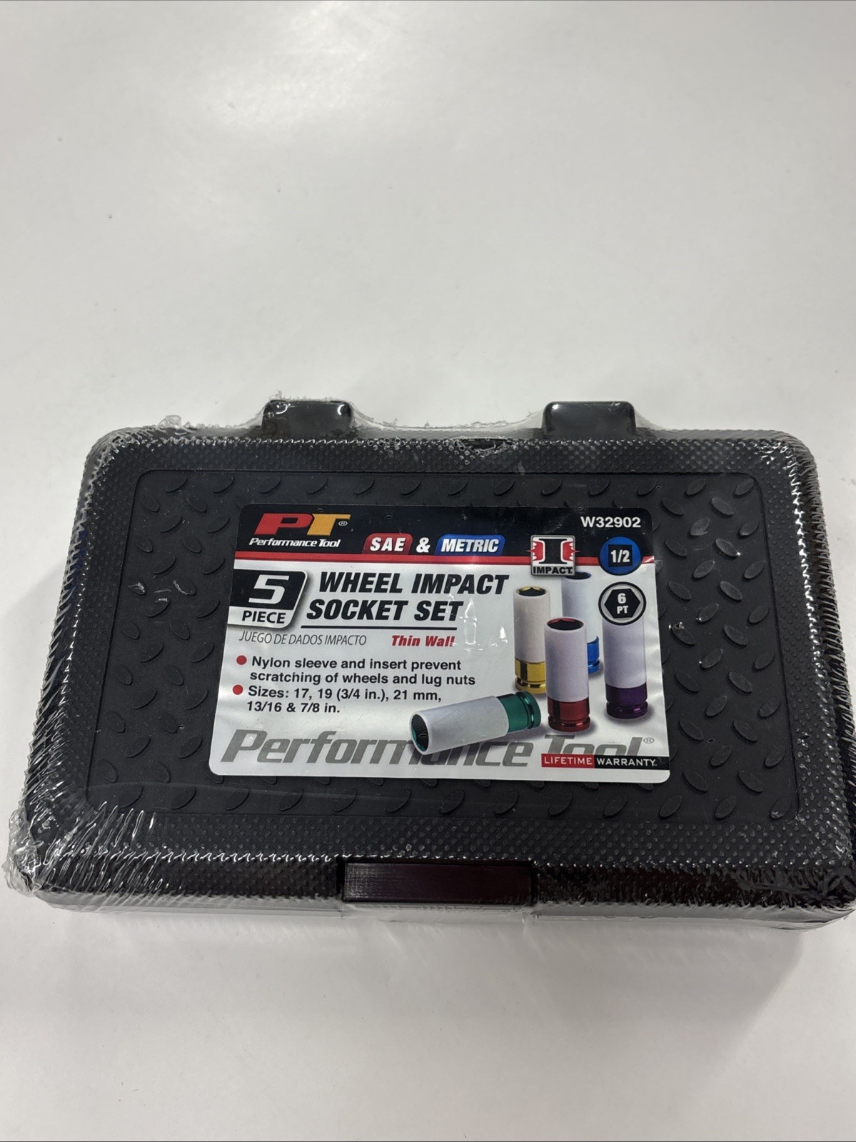 Performance Tool W32902 5 Pc 1/2″ Impact Drive Thin Wall Imperial Metric Sockets