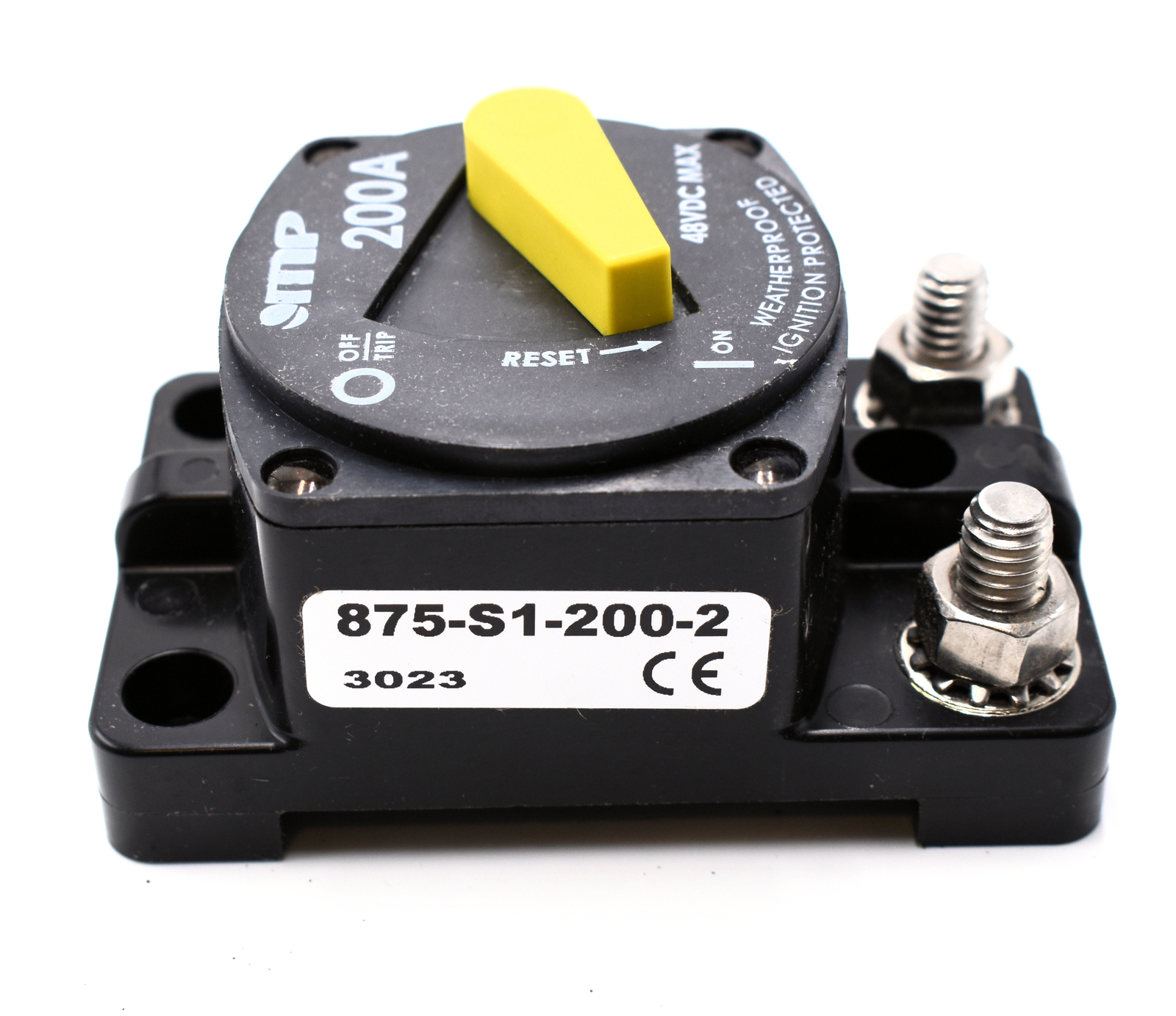 Mechanical Products Marine 200 Amp Surface Mount Circuit Breaker Type 3 Reset DC