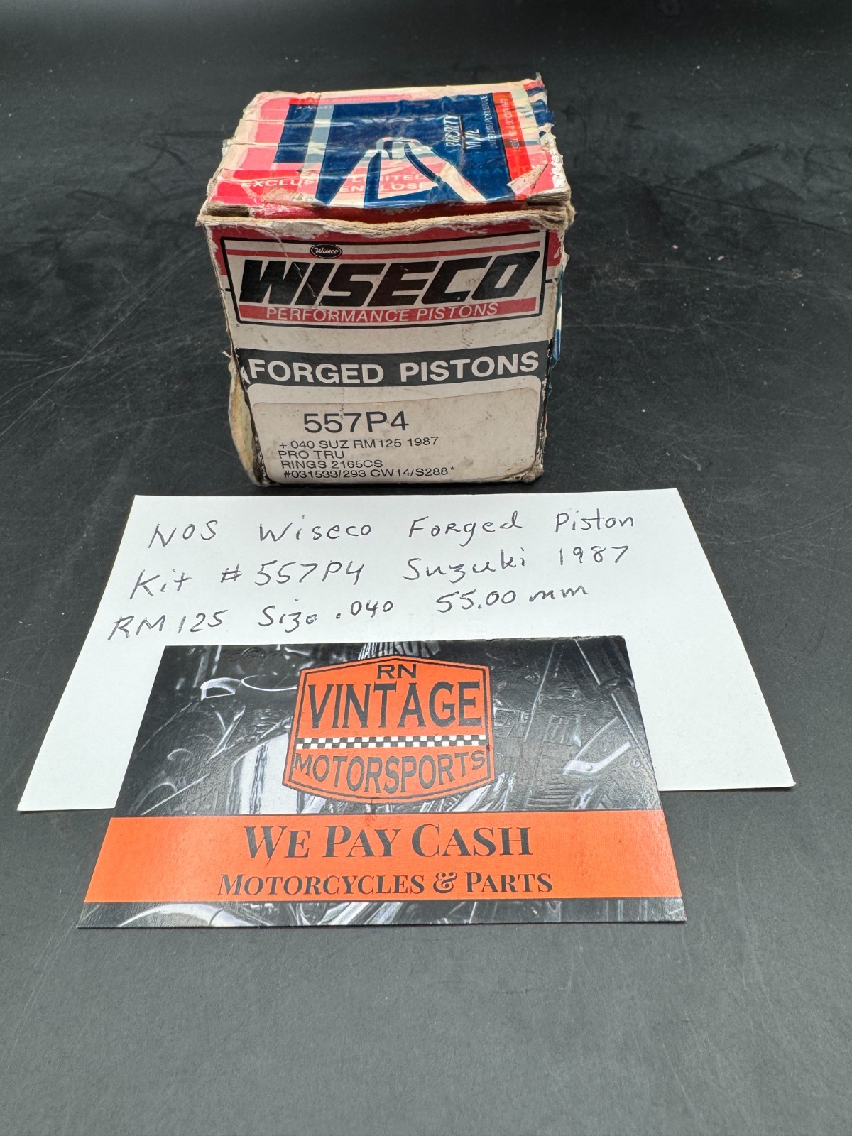 NOS Wiseco Forged Piston Kit # 557P4 Suzuki 1987 RM125 Size .040 55.00mm New