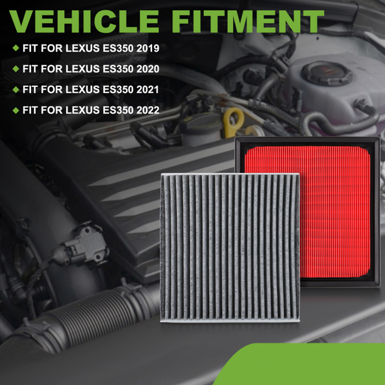 Engine Air Filter & Cabin Air Filter For Toyota 2018-2025 Camry / 2019-2025 Rav4