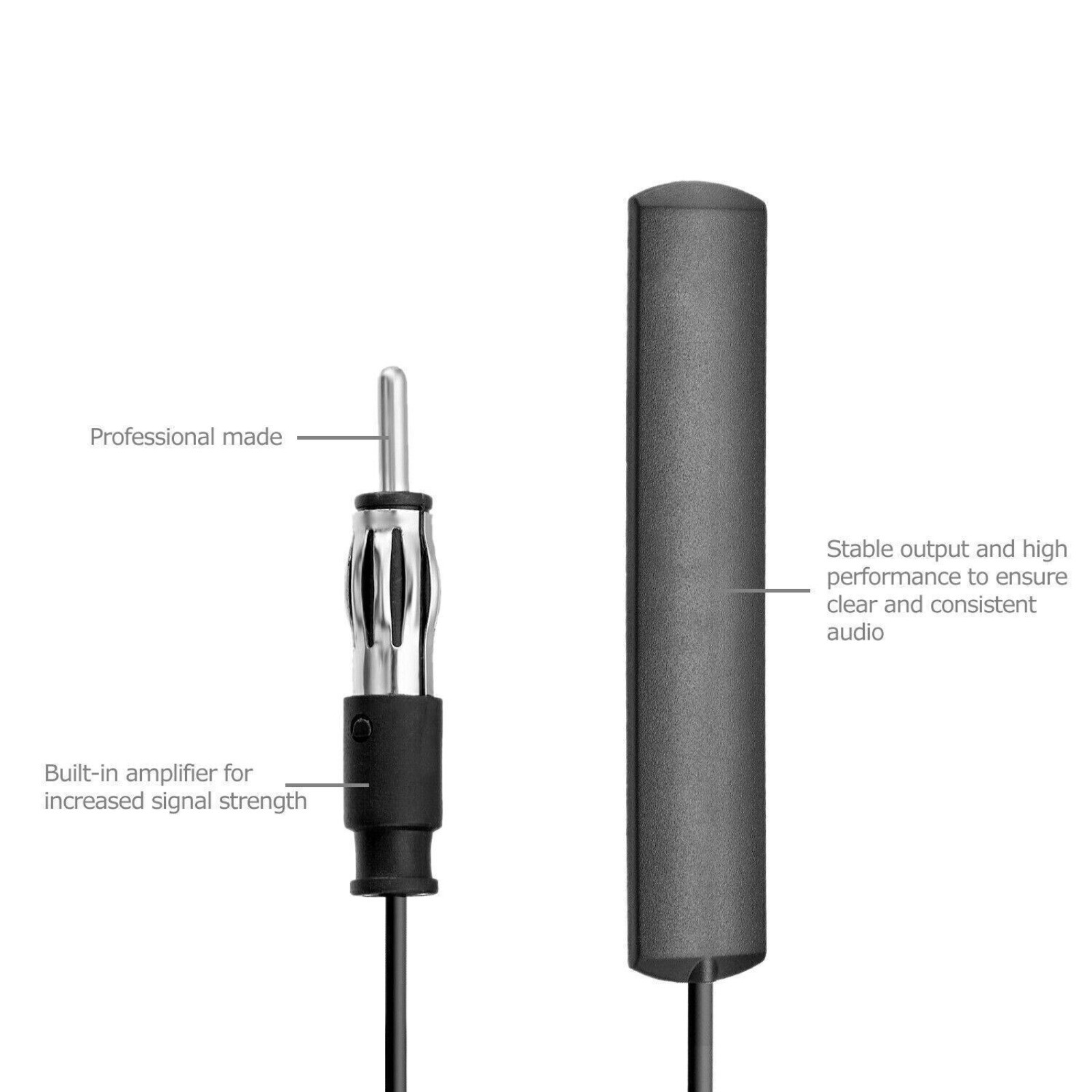 Car Interior Hidden Amplified Antenna Electronic Stereo AM/FM Radio Universal
