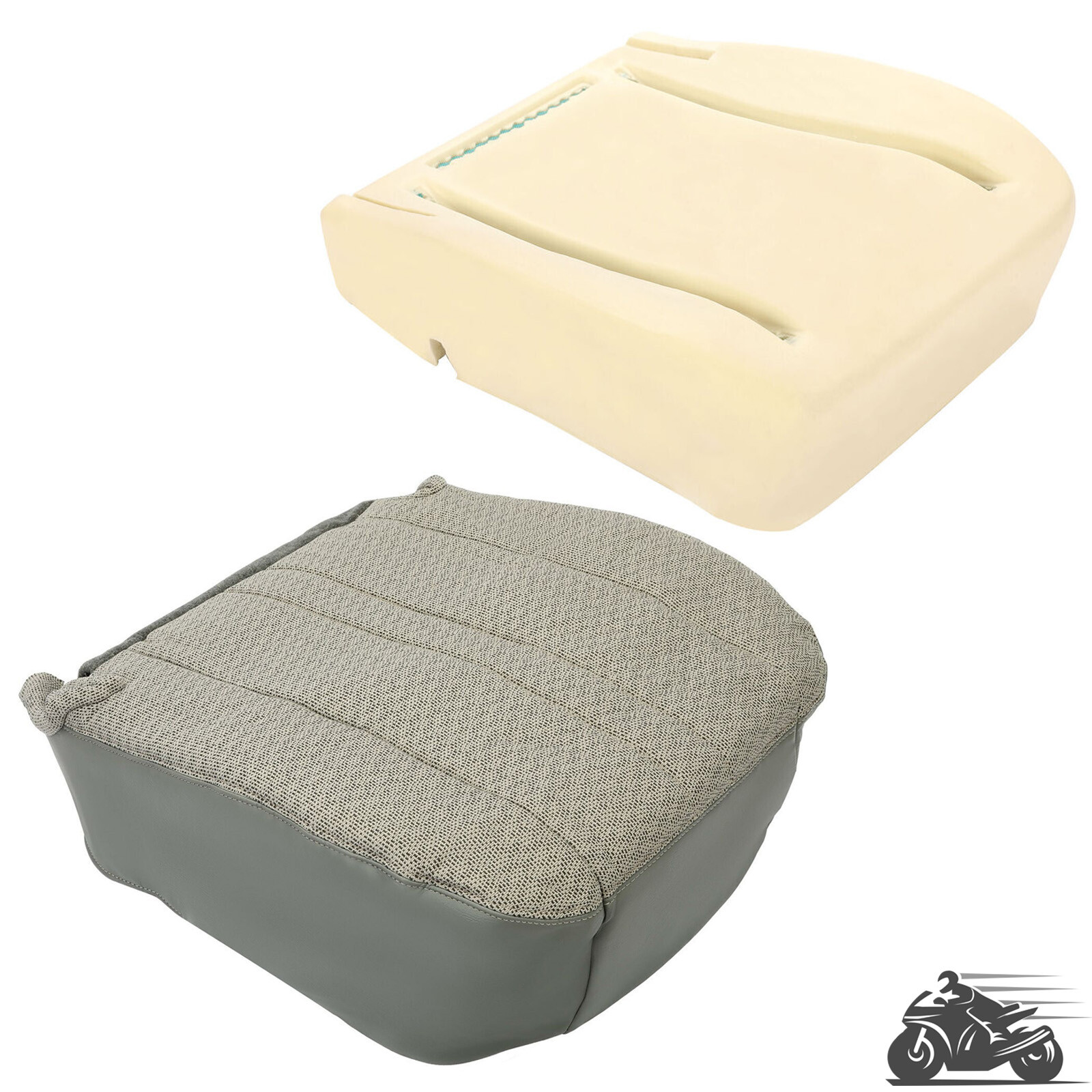 Driver Bottom Seat Cover/ Foam Cushion For Chevy Express GMC Savana Van 2003-23