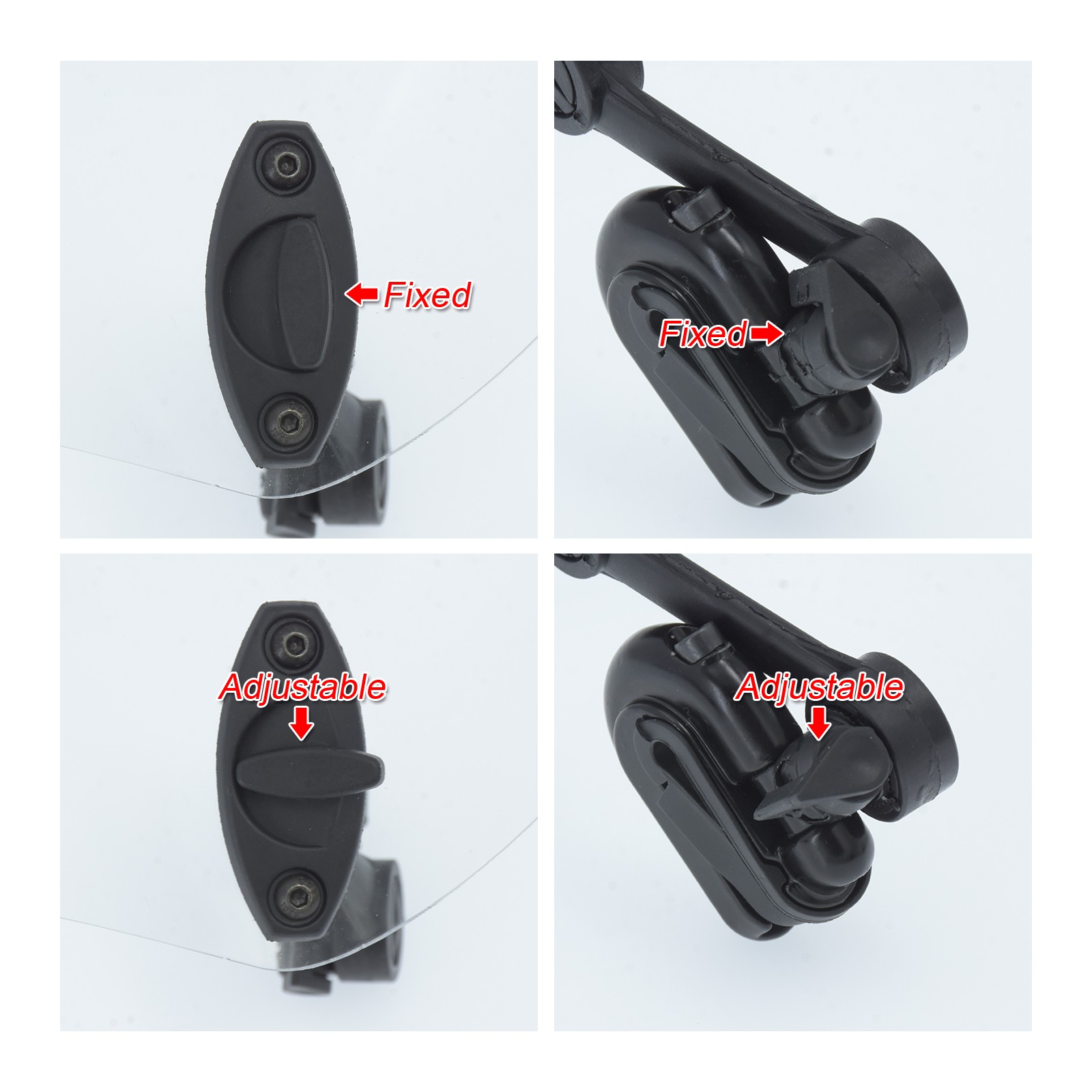Clear Adjustable Clip-On 28mm Windshield Extension Spoiler Windscreen Deflector