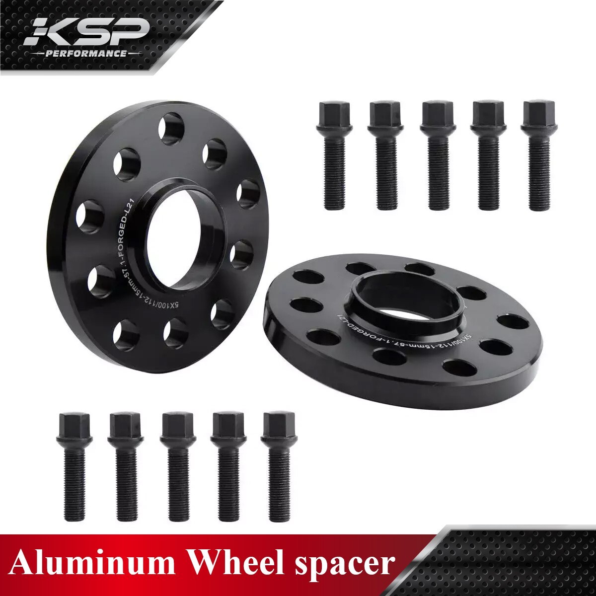 2pcs 15mm 5×100 5×112 Hubcentric Wheel Spacers For VW Golf Audi A3 A4 A6
