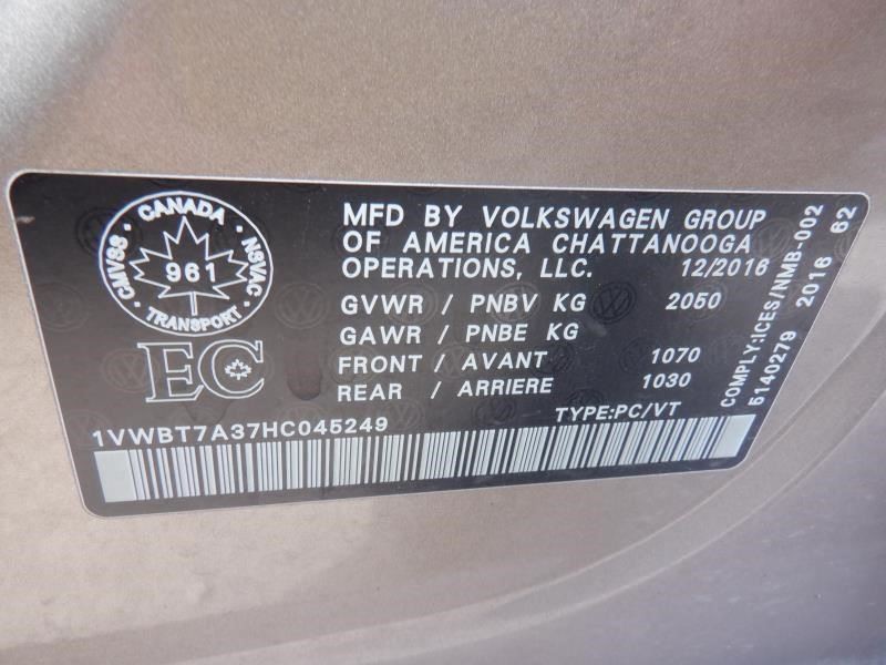 Driver Tail Light Sedan LED Decklid Mounted Fits 16-19 PASSAT 1272666
