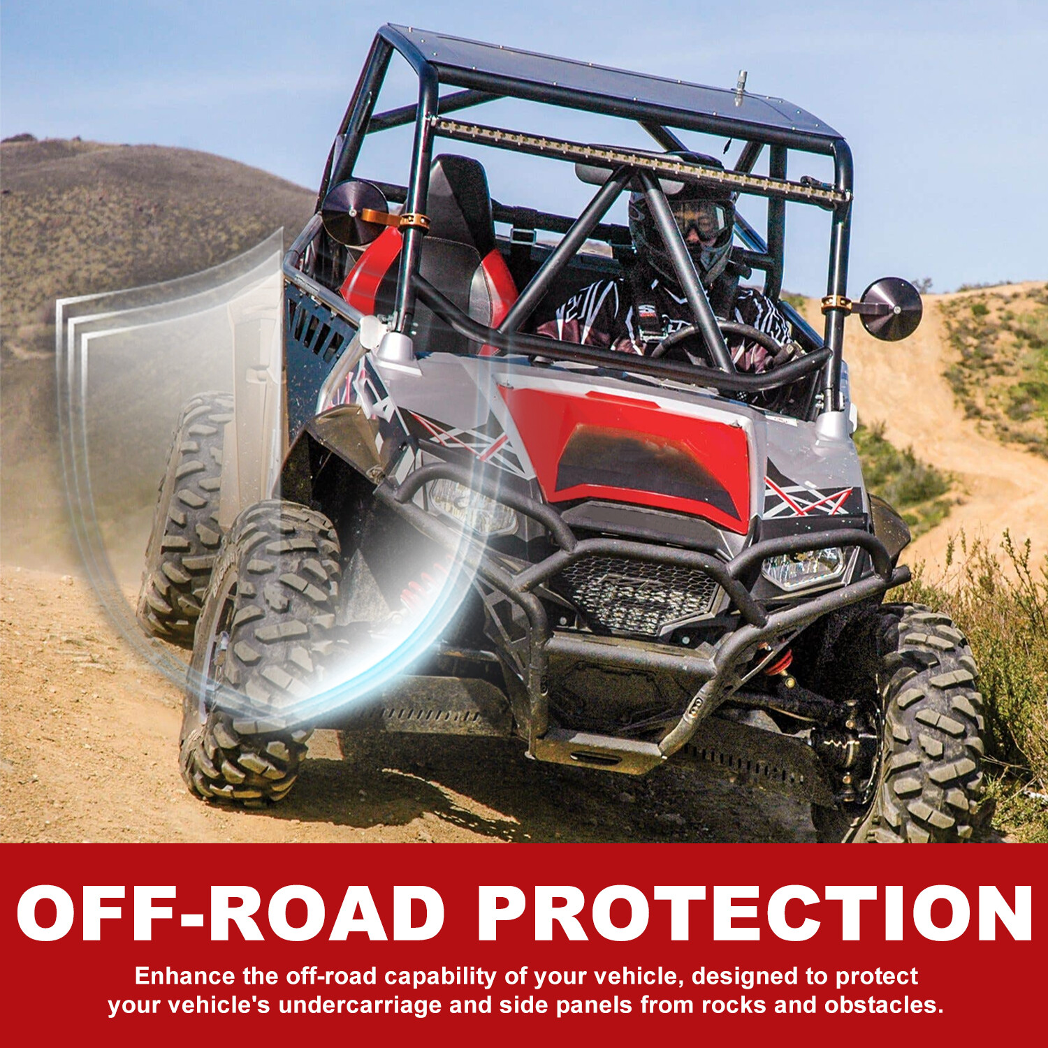 Rock Sliders Side Nerf Bars for 2008-2014 Polaris RZR 570/ RZR 800/ RZR 800 S