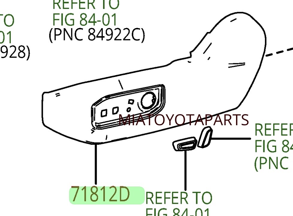 Genuine Toyota 23-25 Tundra OEM Driver Seat Recliner Cover 71812-0C242-C0