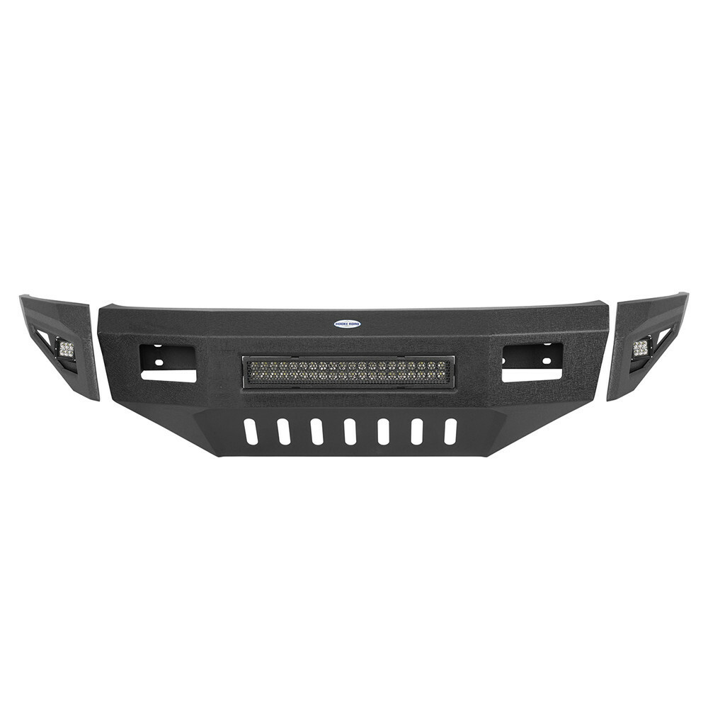 Hooke Road Front Bumper For 2010-2018 Dodge Ram 2500 3500 w/Skid Plate + Lights