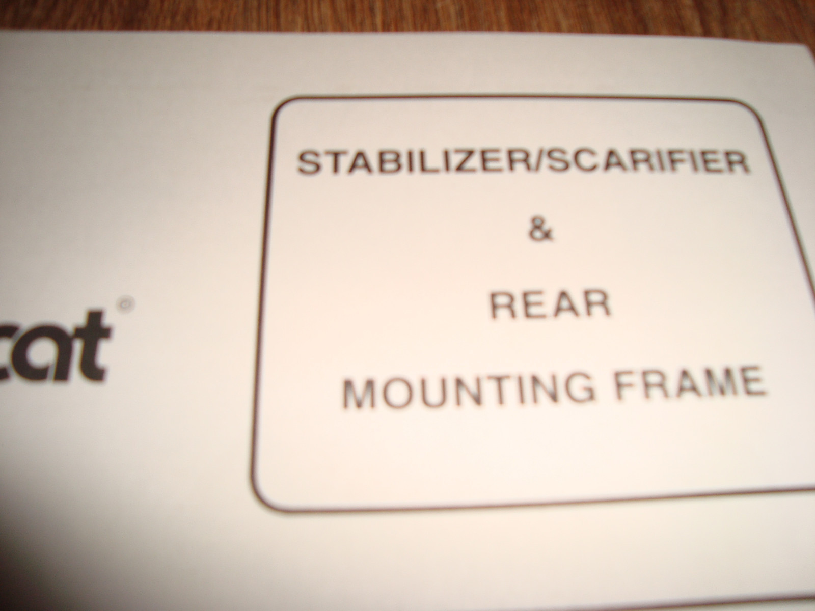 Melroe Bobcat Model Stabilizer Scarifier Rear Mount Operation Maintenance Manual