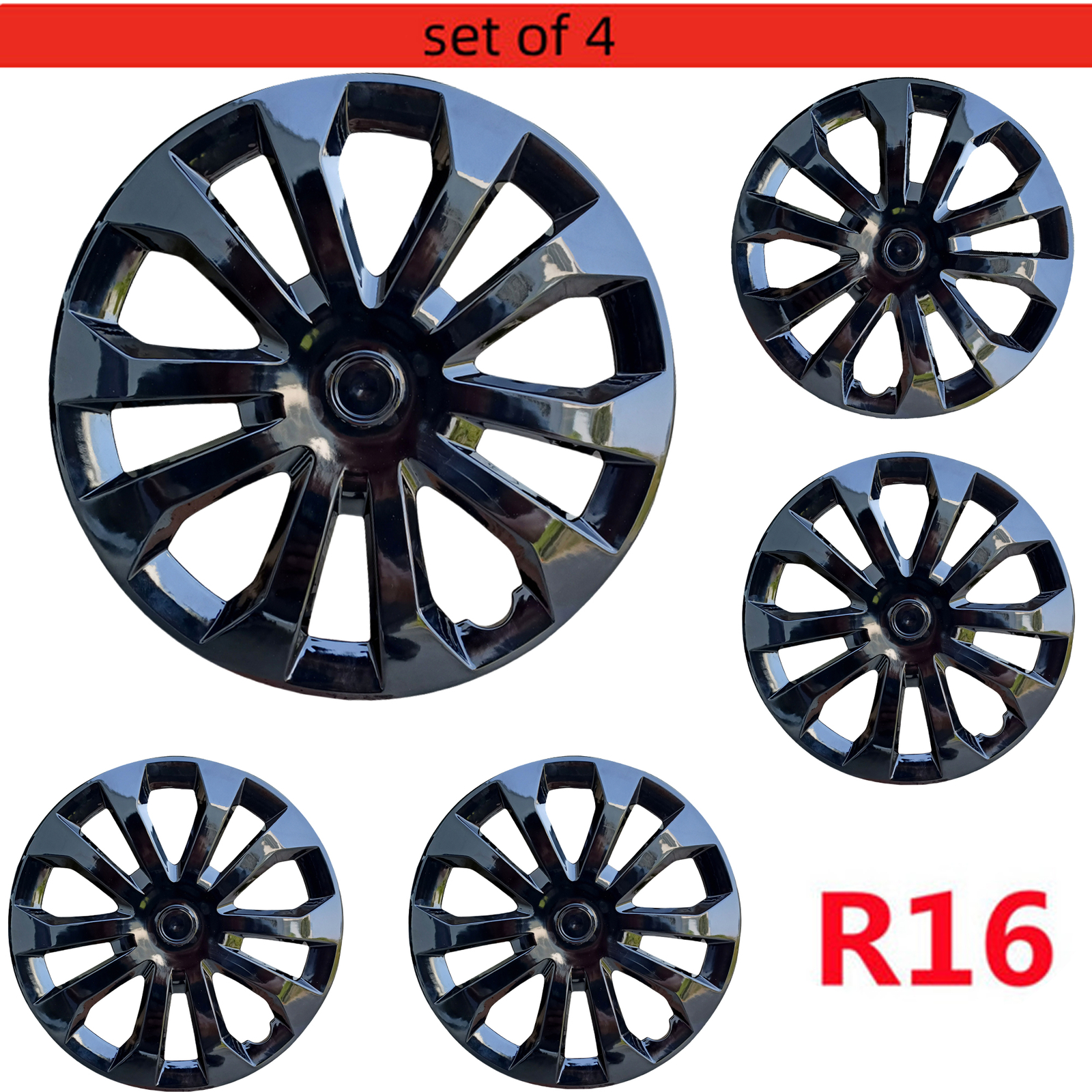 Set of 4 16″ Wheel Rim Covers Hub Caps for 2000-2023 Toyota Sienna R16 Tire