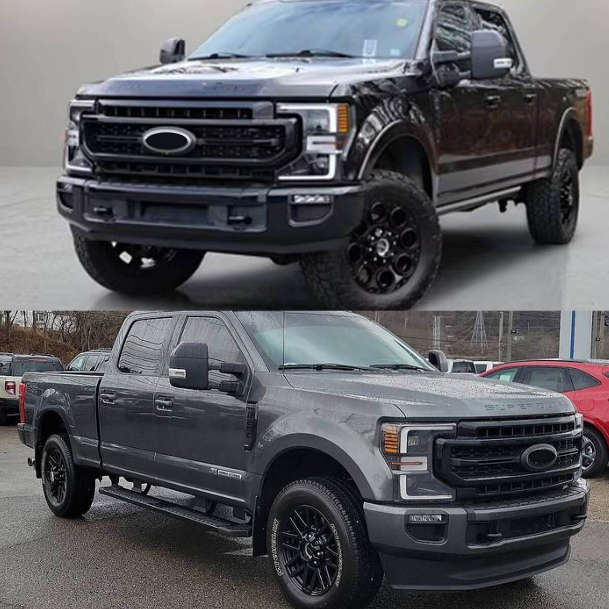 Agate Black Front Grille Assembly For 2020-2022 Ford F250 F350 Lariat Super Duty
