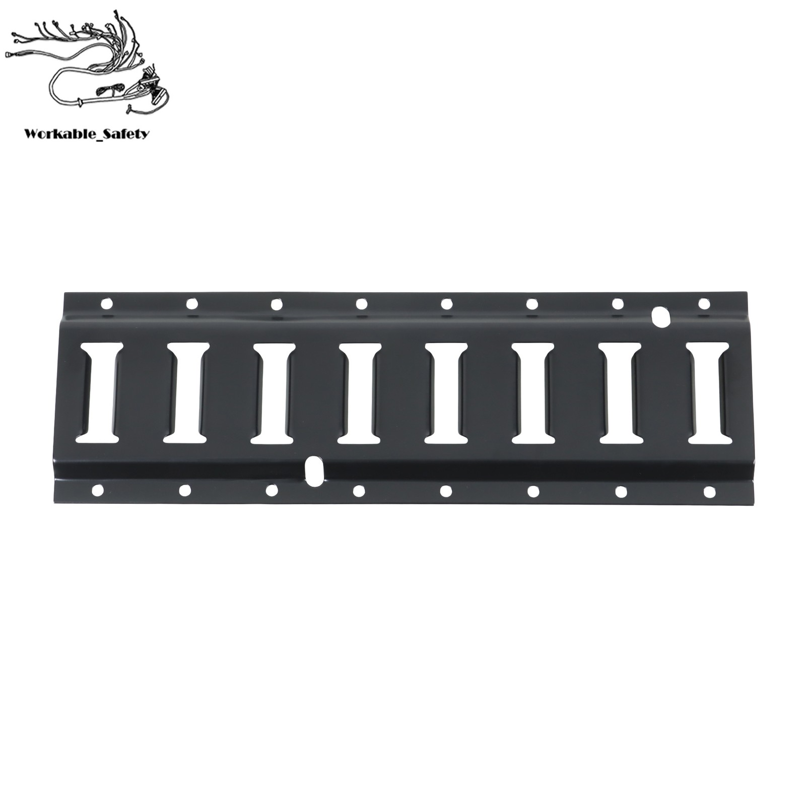 18 Pack 1.3′ E-Track Rail Set, Black Powder Coated Finish For Trailers & Vans