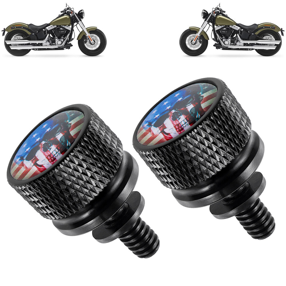 ‎Motorcycle Knurled Fender Seat Bolt Screw Fit For Harley Softail Dyna CVO 96-23