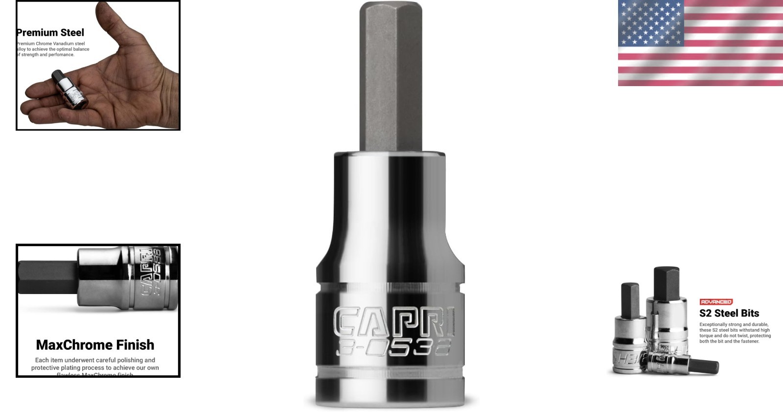 High Torque 7 mm Hex Bit Socket – 3/8-Inch Drive, Precision Engineered S2 Steel