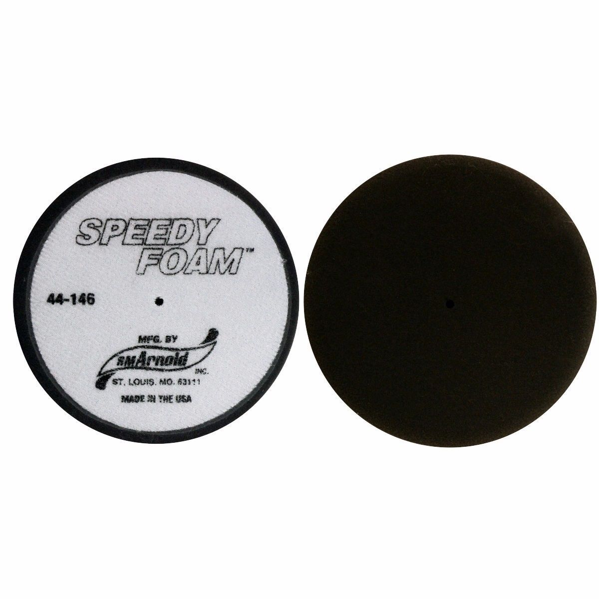 SM Arnold 6″ Black Loop Back Foam Buffing Pad Detailing(Porter Cable) 44-146 ONE