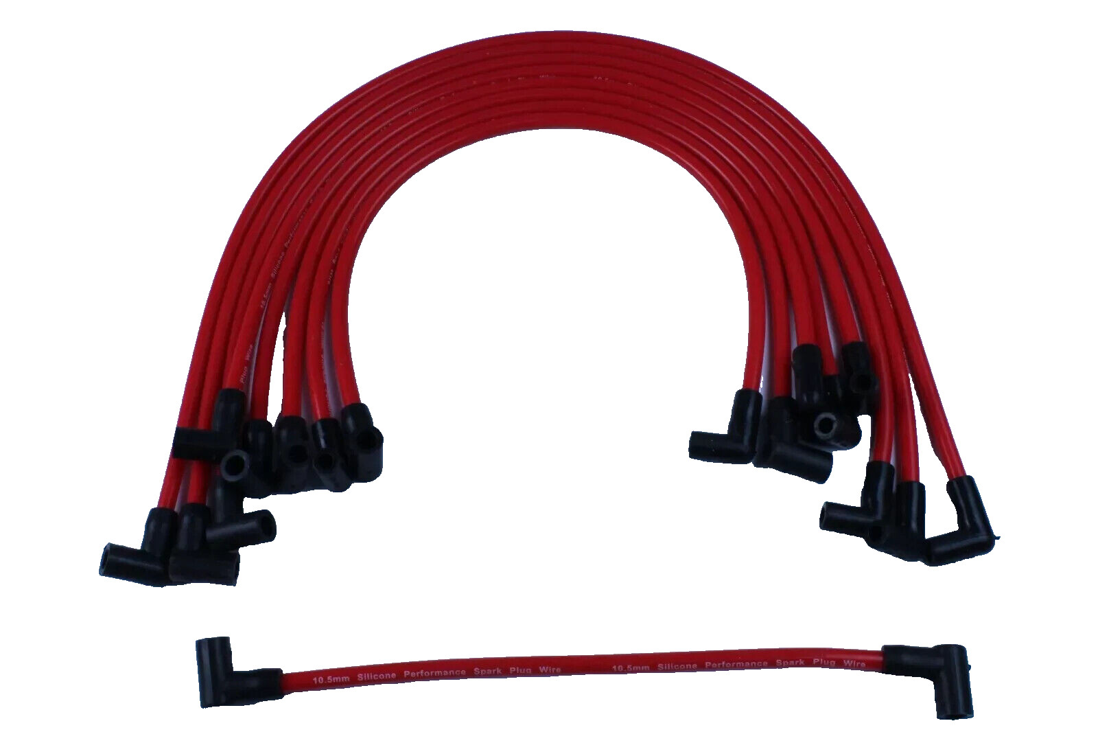 10.5mm Ignition HEI Spark Plug Wire Set 9pcs For Chevy SBC BBC 350 383 454