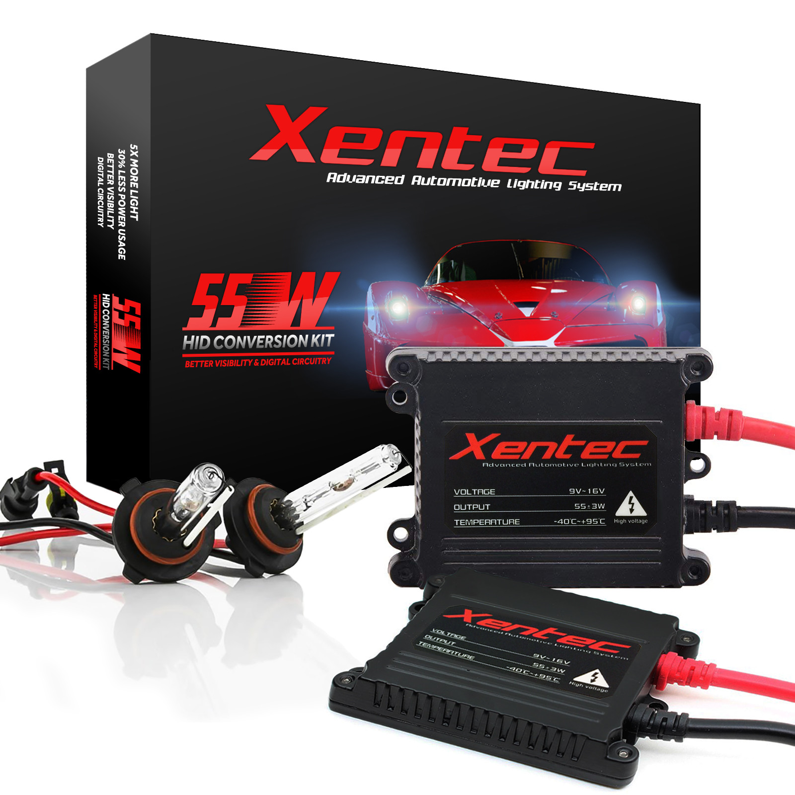 Xentec 55w HID Conversion Kit Xenon Light H1 H3 H7 H4 H11 H13 9003 9005 9006