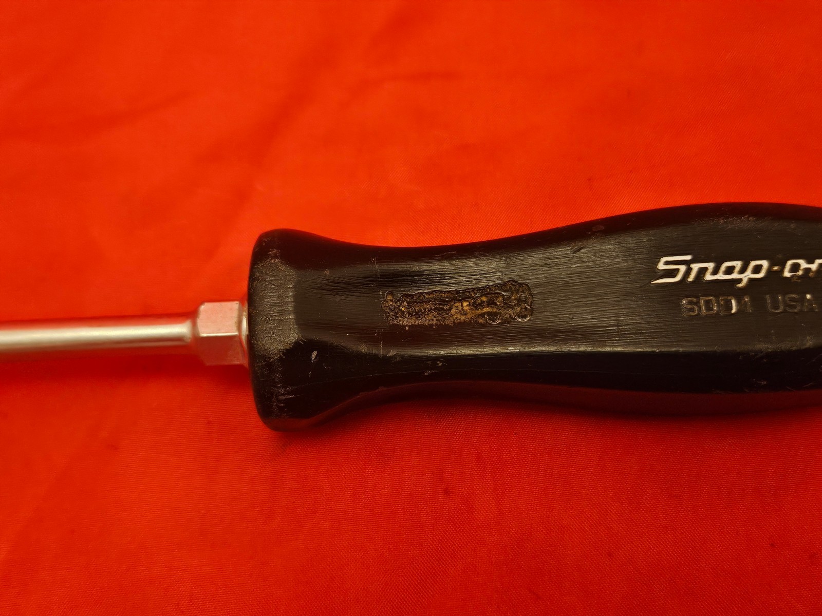 Snap-on SDD4 1/4″ Flat Slotted Head Screwdriver Black Hard Handle USA S5