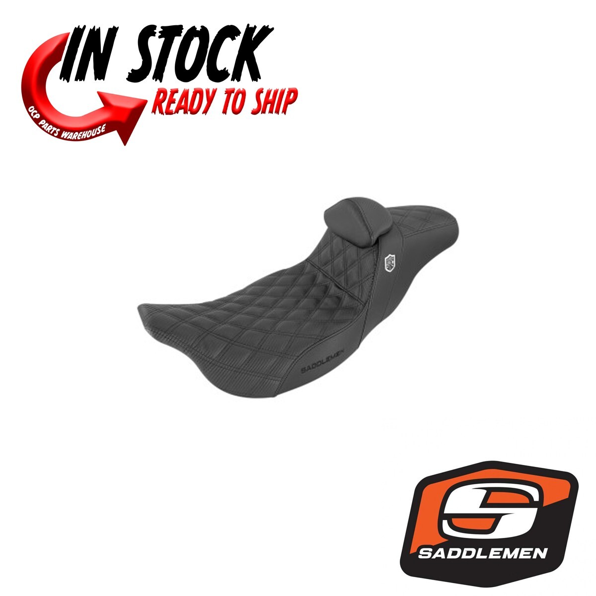 SADDLEMEN PRO SERIES SDC PERFORMANCE GRIP SEAT & BACKREST 08-23 HARLEY TOURING