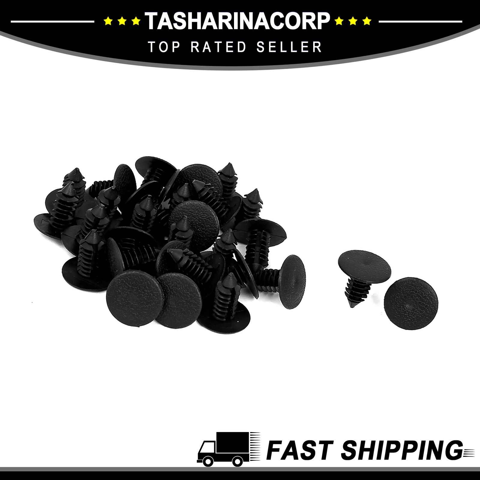 9x8mm Hole Plastic Car Bumper Fender Fir Tree Clips Rivets Retainer 30pcs