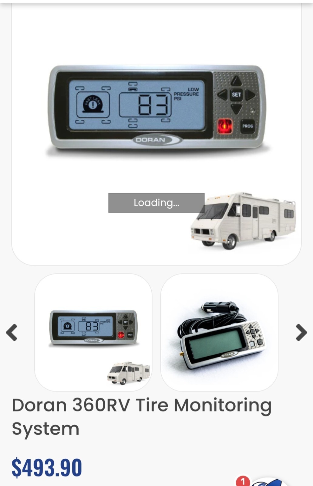 DORAN 360RV TIRE PRESSURE MONITORING SYSTEM