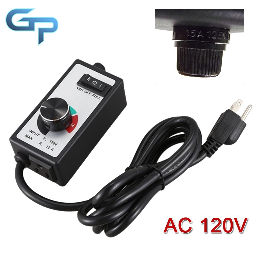 120V For Router Fan Variable Speed Controller Electric Motor Rheostat AC US
