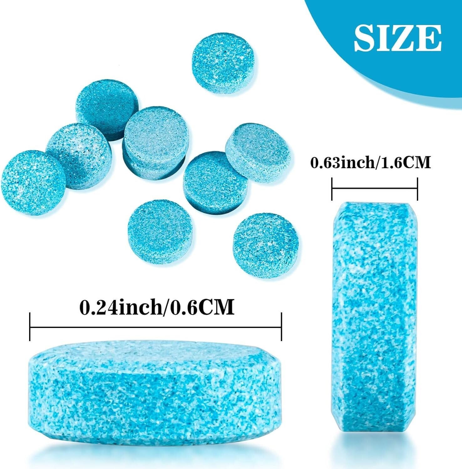 Car Windshield Washer Tablets – 100 PCS Washer Fluid Tablets Glass Cleaner Conce