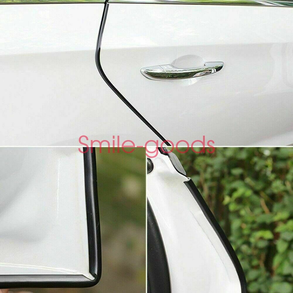 10Ft Car Door Edge Guard Moulding Trim Black Protector Strip Rubber Metal Seal