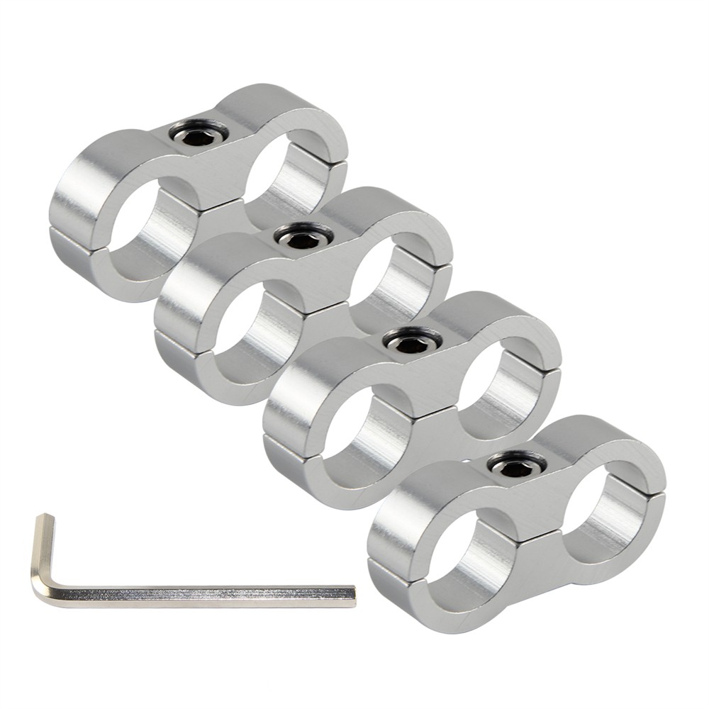 4pcs AN10 19MM 0.75” Braided Hose Separator Clamp Fitting Adapter Bracket SL