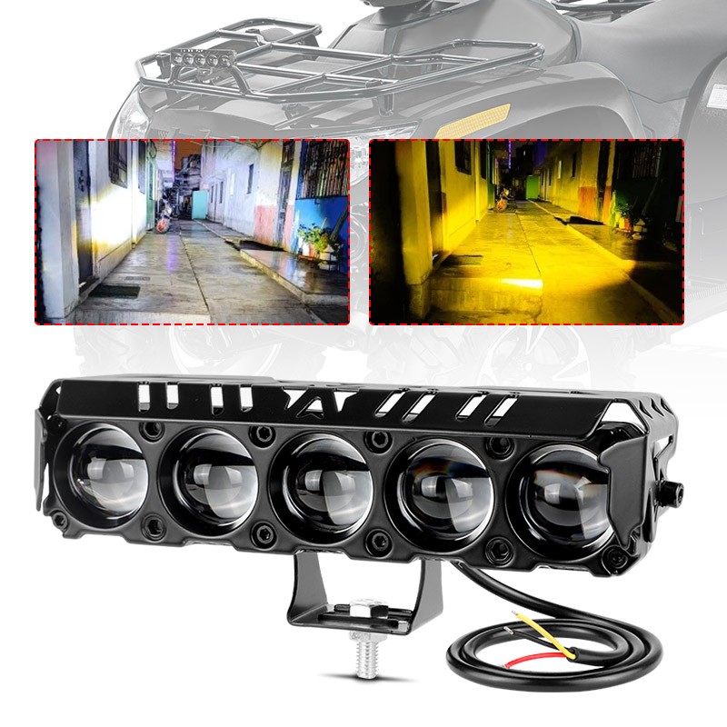 6″inch LED Work Light Bar Driving Fog Lamp Spot DRL Car Offroad SUV Yellow+White