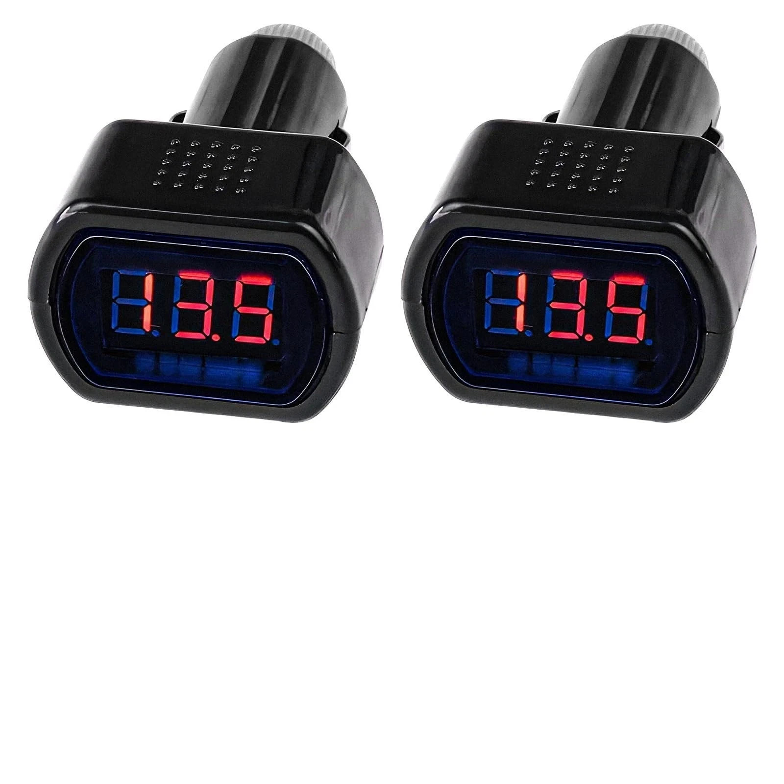 VCYOPN 2 PCS Car LED Cigarette Lighter Voltmeter, DC 12V 24V Digital Display…
