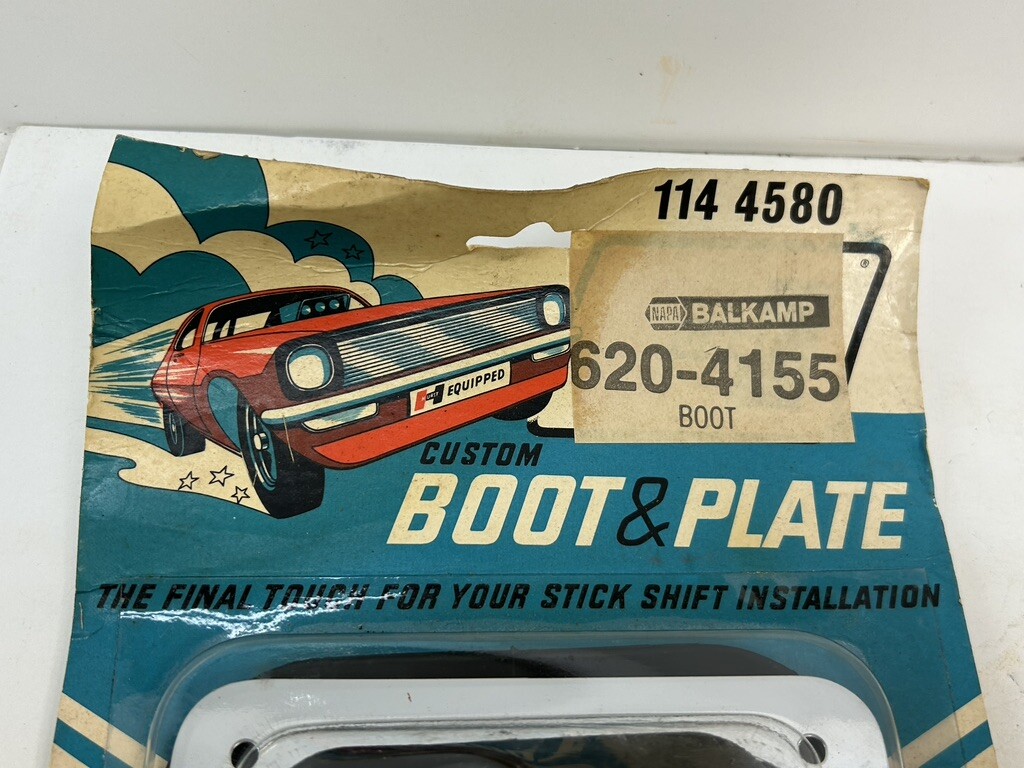 NOS Hurst Shifter Boot & Plate for Square Shifters No. 1144580 (NAPA #620-4155)