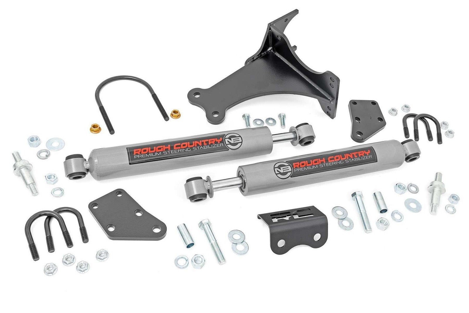Rough Country for Ford F250 F350 Super Duty Dual Steering Stabilizer 05-22 4WD