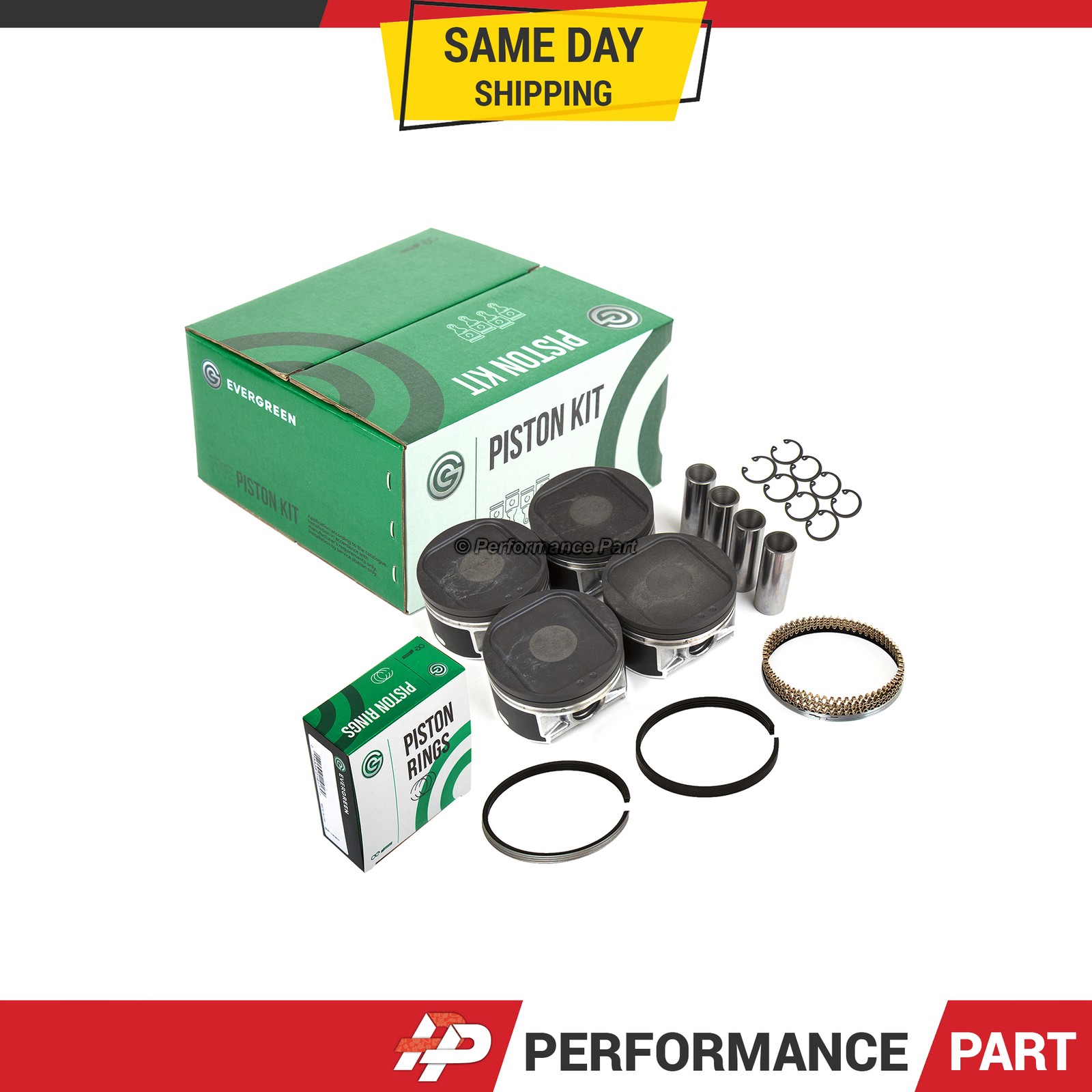 Pistons w/ Rings for 02-05 Subaru Impreza WRX Saab Turbo 2.0L DOHC EJ20