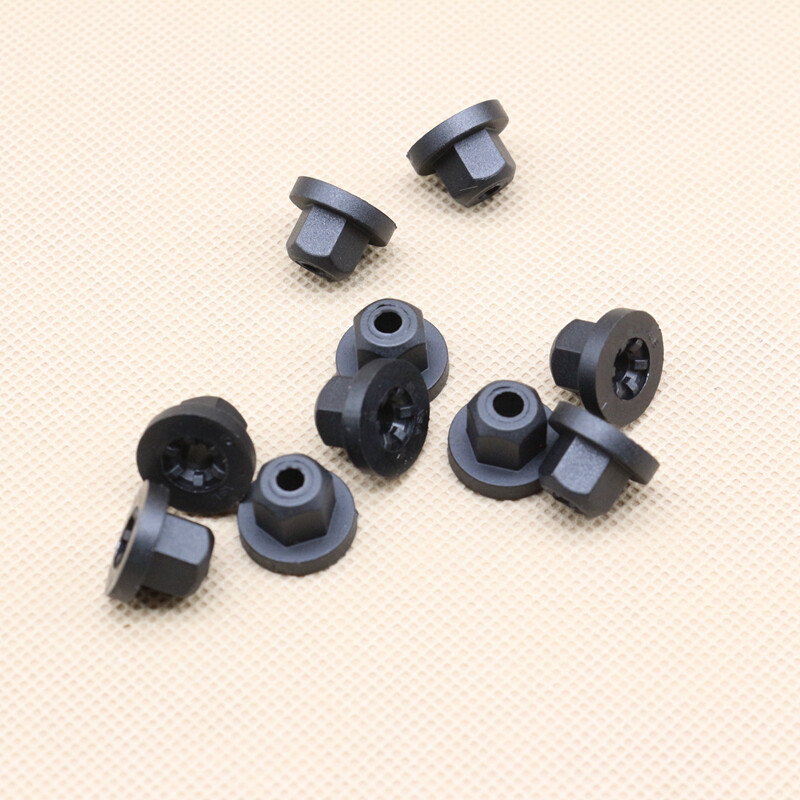 20x 5mm Nylon Flange Nuts 10mm Hex Fits BMW 16131176747 Mercedes Benz 0039900251