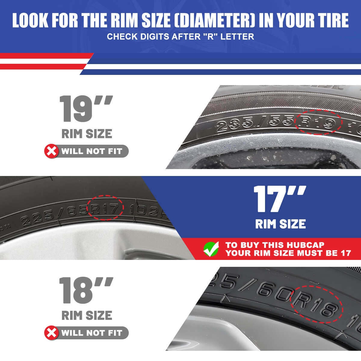 17 inch Set of 4 Wheel Covers Snap On Hub Caps Fit 17″ 2013-2018 Toyota RAV4
