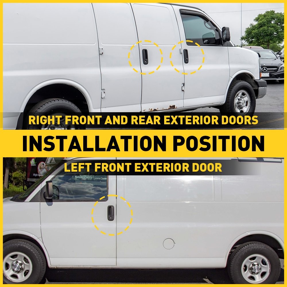 3X RearFront Door Exterior Panel Handle For 1996-2009 Chevy Express 1500 Van EOJ