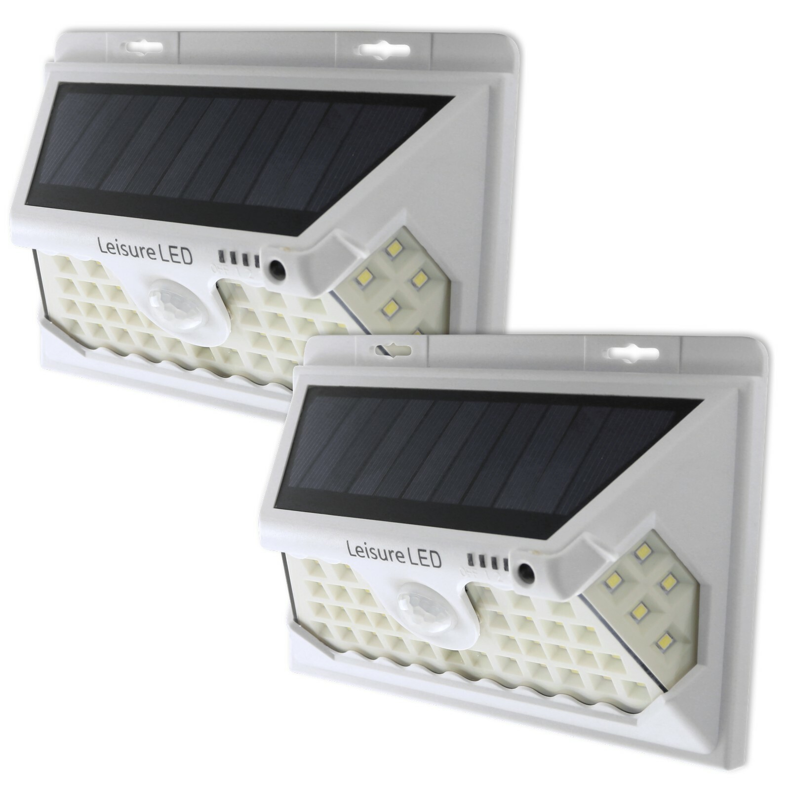 2X RV LED Solar Porch Light camper RV trailer 46 LED exterior White