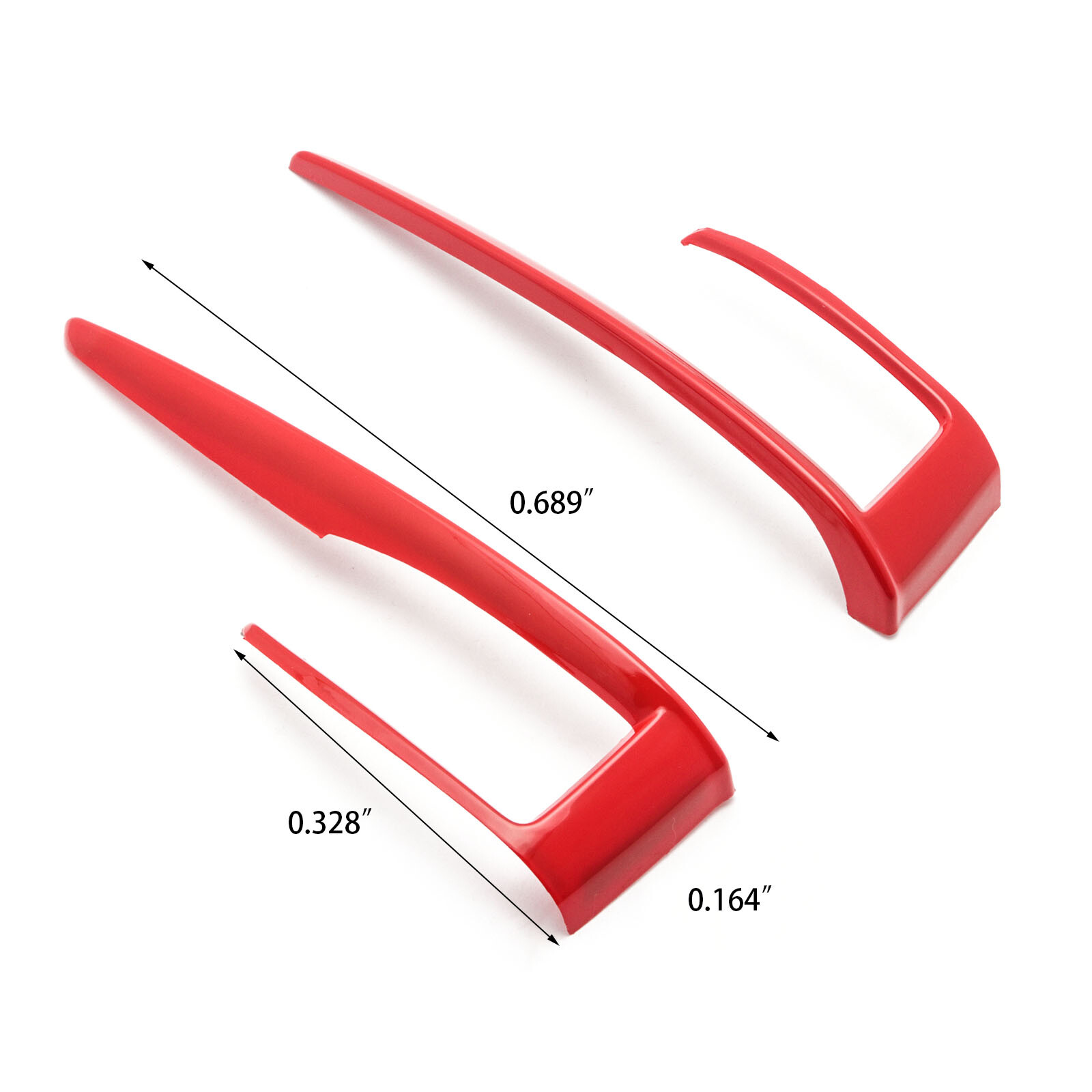 2x Gear Shift Button Panel Cover Trim Sporty Red ABS For Honda Civic 10th Gen