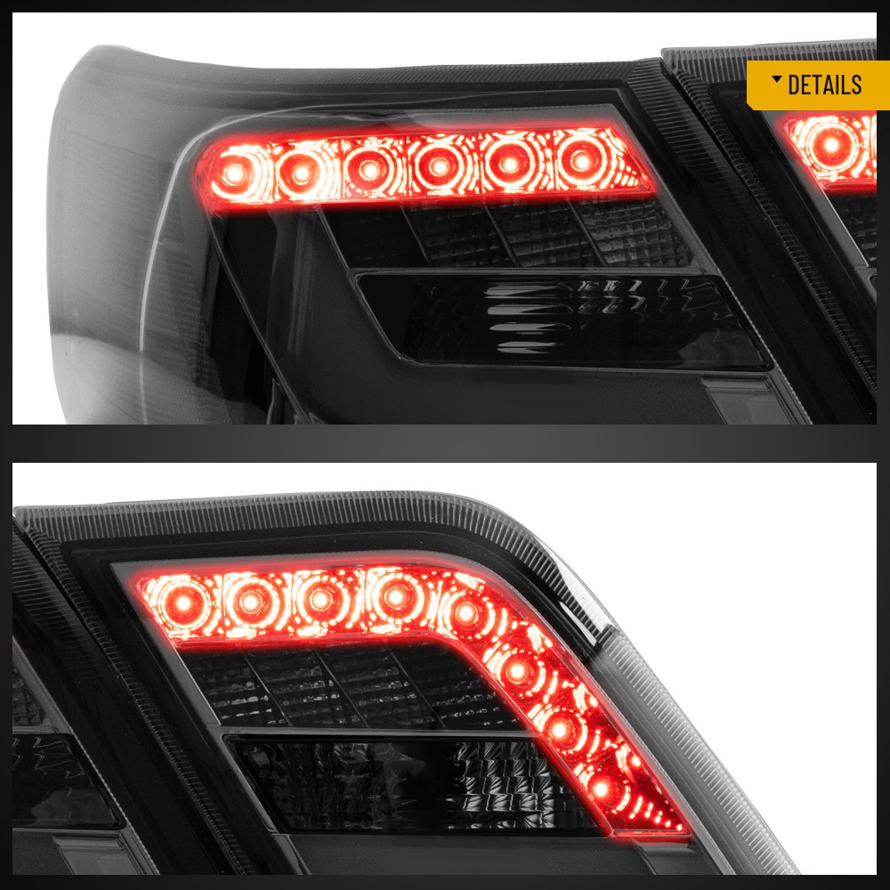 VLAND LED Tail Lights For 2007-2009 Toyota Camry CE,SE,XLE Smoked Brake Light