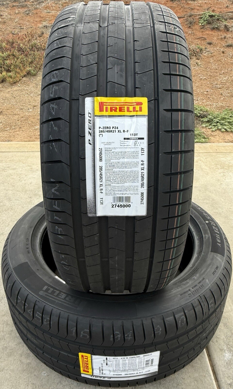 FOUR BRAND NEW 285/45R21 113Y Pirelli P Zero PZ4 Run Flat RFT RF BMW X7 Tires